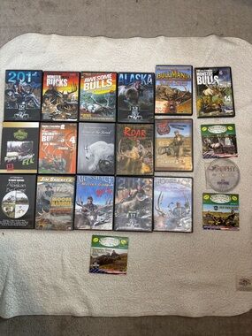 Collection of 25 Big Game Hunting DVD’s. elk, Sheep, Mule Deer, Moose